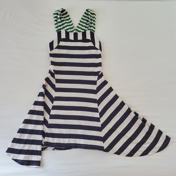 Anthropologie HWR Monogram Split Striped Size XS Dress Green Black - Picture 2 of 11